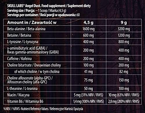 #SkullLabs #AngelDust #270gramm #citruspeach #upplementfacts