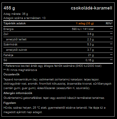 #mars #marsprotein #powder #875gramm #chocolate&caramel #supplementfacts