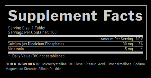 #nutrex #melatonin #5mg #100tabletta #supplementfacts