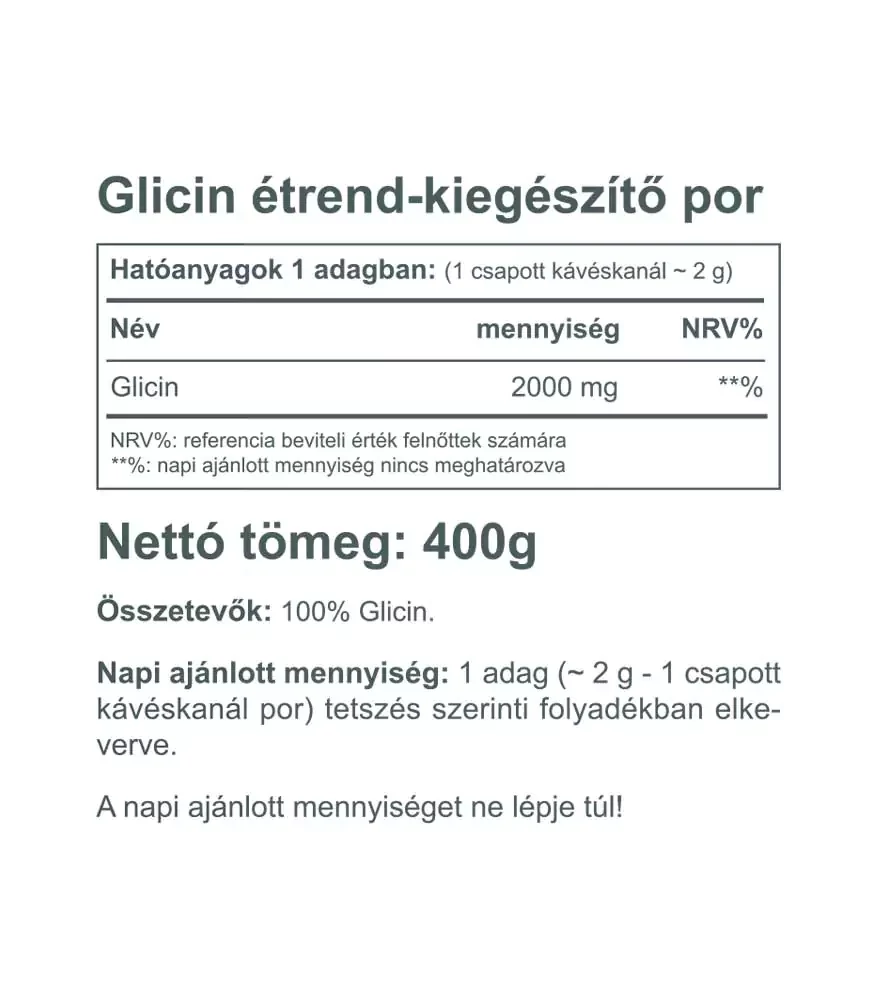#Vitaking #Glicin #400gramm #Natúr #Supplementsfacst