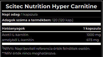 #scitecnutrition #hypercarnitine #120kapszula