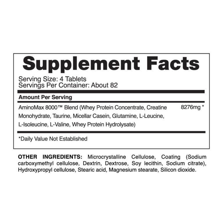 #GaspariNutrition #Aminomax8000 #325tabletta #Supplementfacts