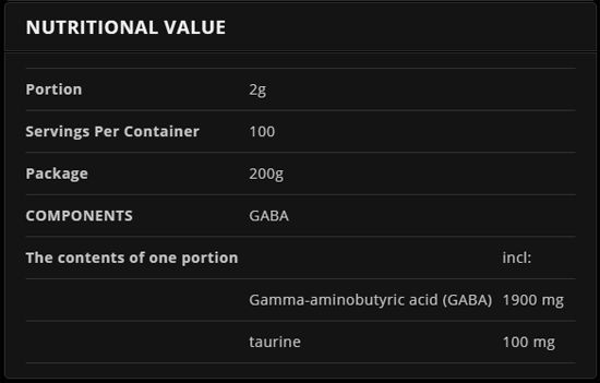 #Allnutrition #GABA #200gramm #Supplementfacts